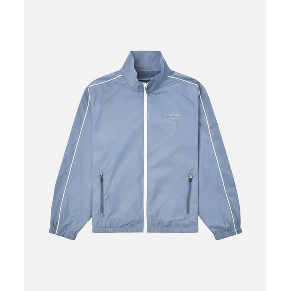 Paper Planes NWT Open Bottom Track Jacket Mens Size 2XL Steel Blue Full‎ Zip